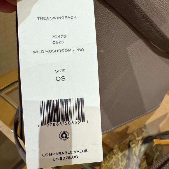 Last 2 ‼️Tory Burch 170475 Thea Swingpack Crossbody Wild Mushroom $450 - Picture 8 of 16